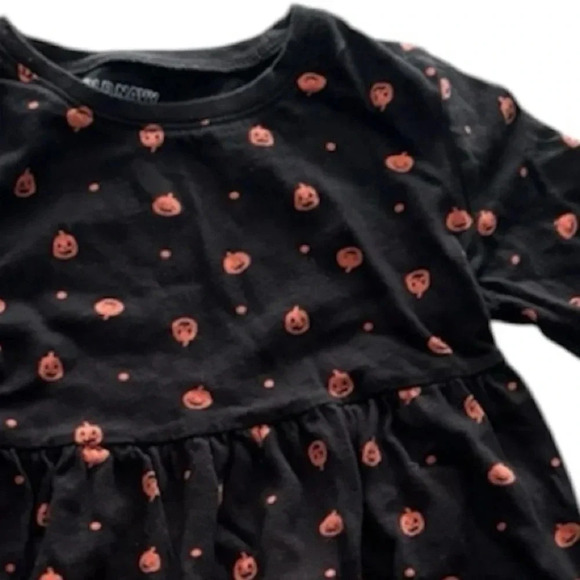 OLD NAVY EUC GIRLS BLACK ORANGE HALLOWEEN DRESS FALL CASUAL WINTER SIZE 4 T - Picture 3 of 4